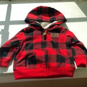 Carters Checker Hoodie with zipper